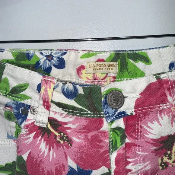 U.S. Polo Assn. Womens Floral Print Skinny Jeans Size 8 - Picture 4 of 8